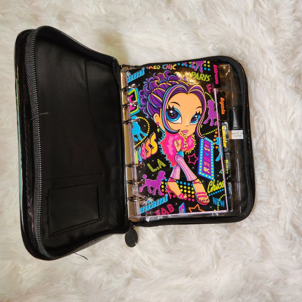 Vintage Lisa Frank Glamour Girl & Poodle Planner Wallet - Picture 4 of 15